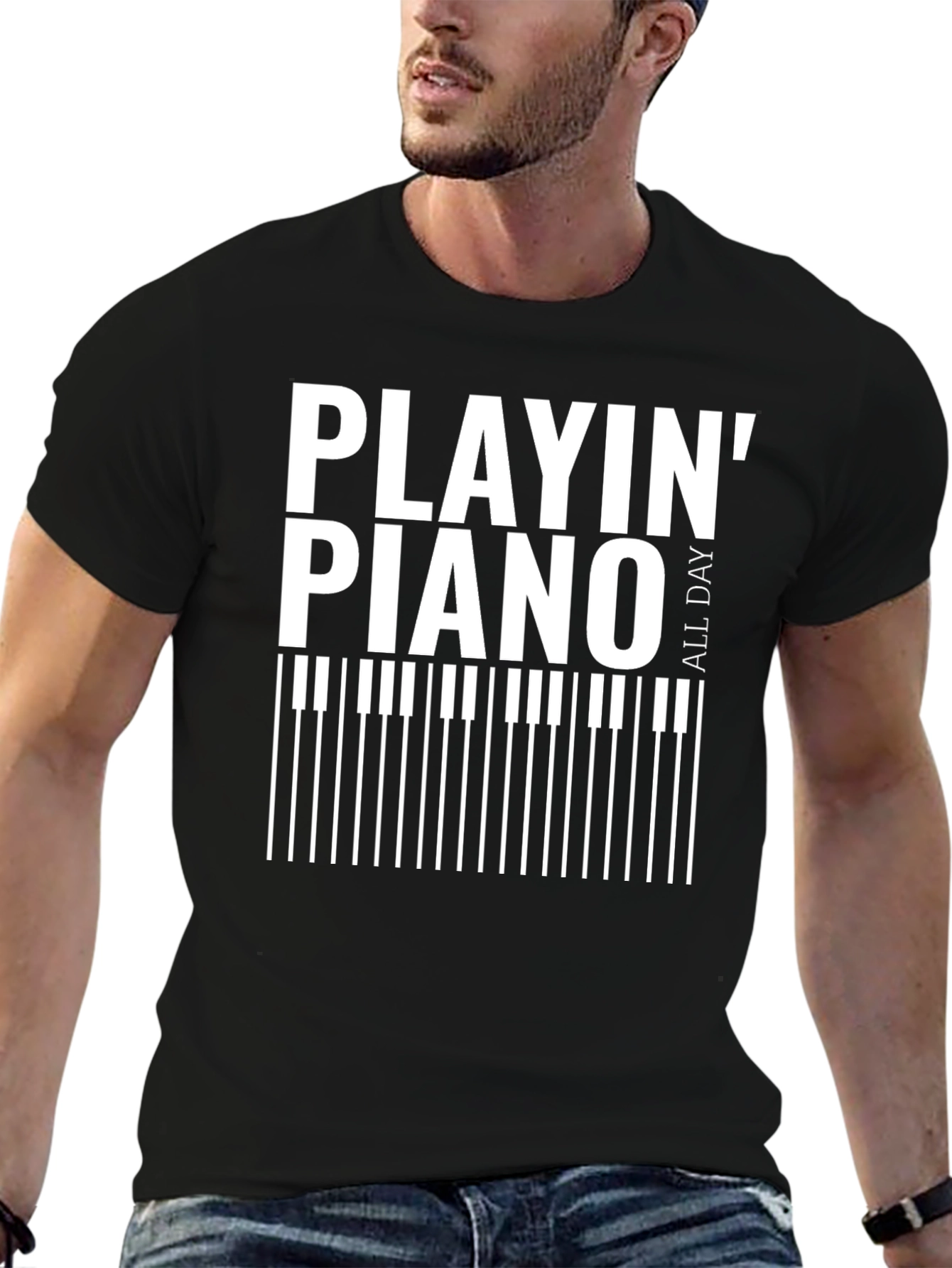 Playin Piano All Day Graphic Tee