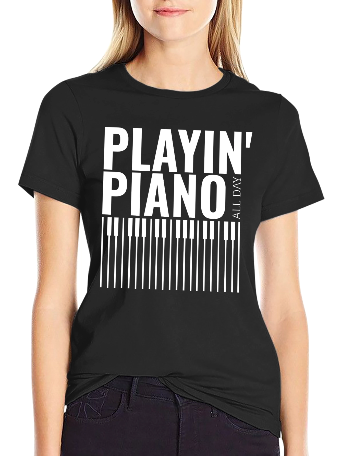 Playin Piano All Day Graphic Tee