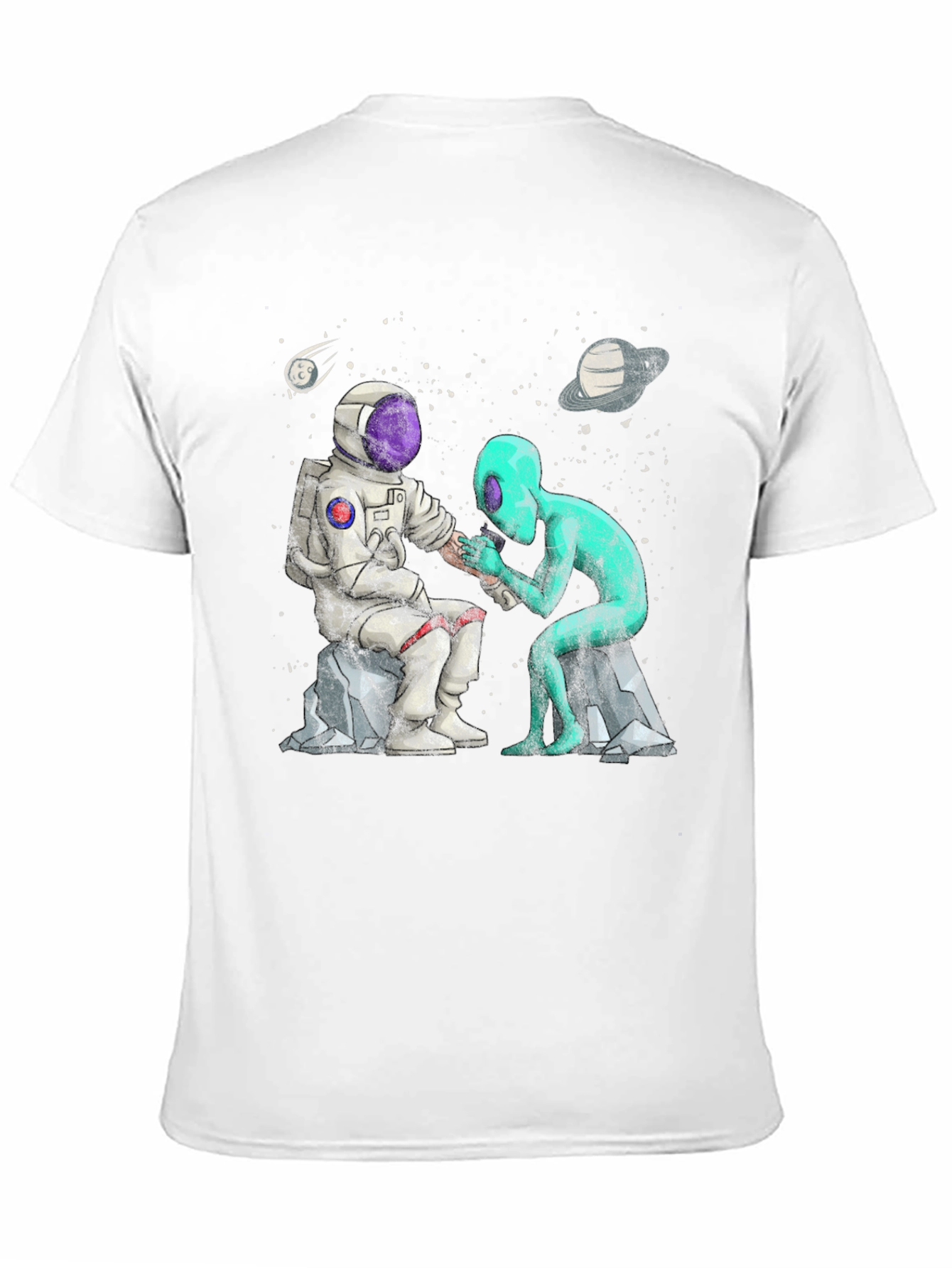 Astronaut & Alien Tattoo T-Shirt
