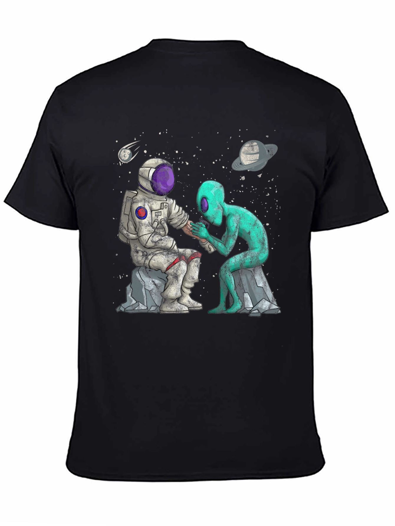Astronaut & Alien Tattoo T-Shirt