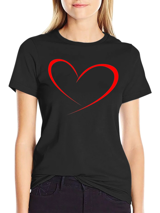 Heart Graphic Mens Black T-Shirt