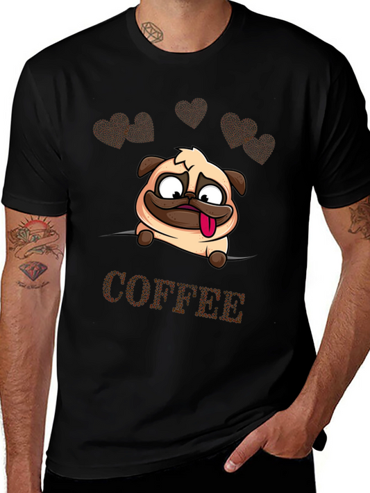 Funny Pug Coffee Lover T-Shirt