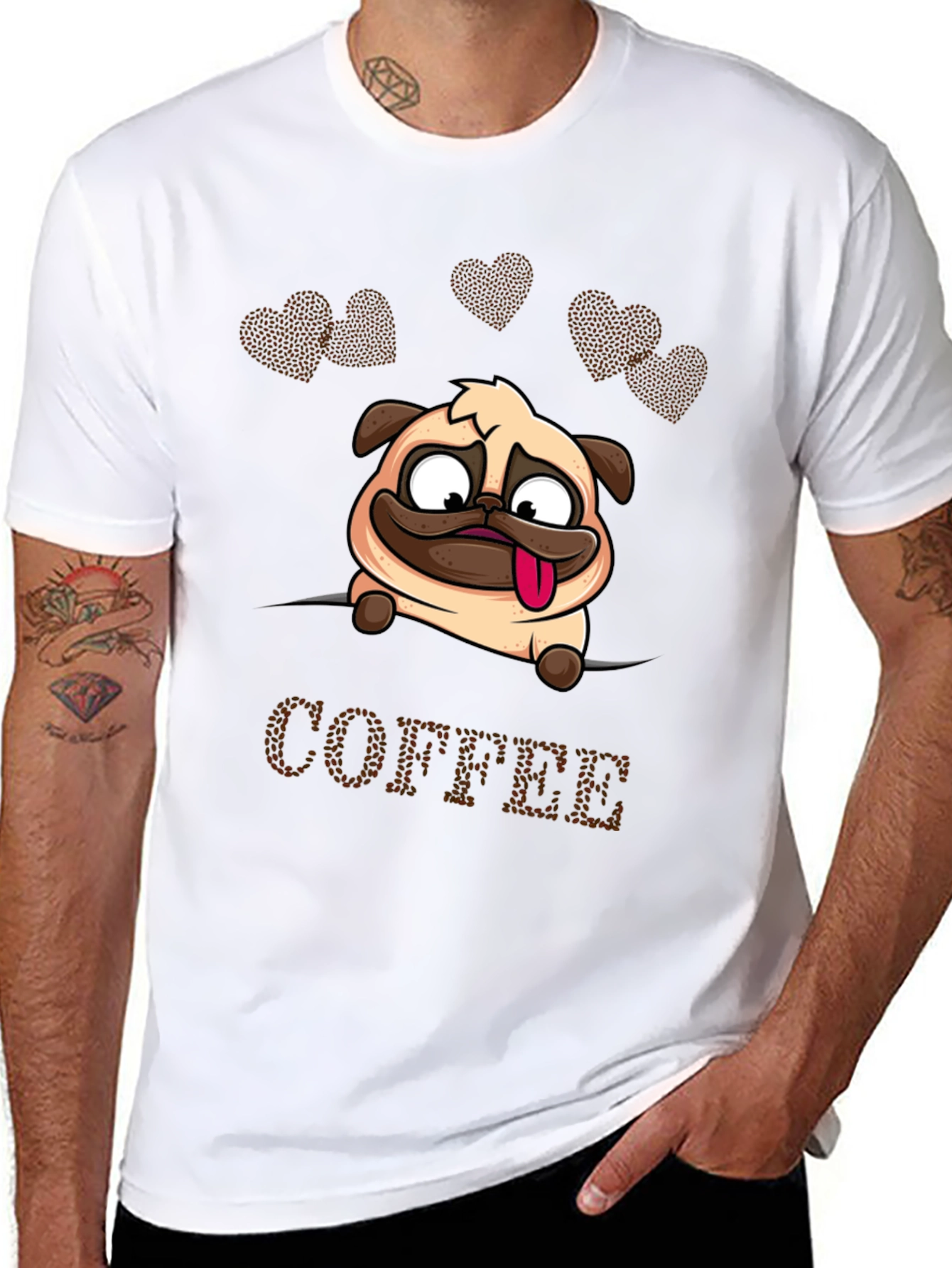 Funny Pug Coffee Lover T-Shirt