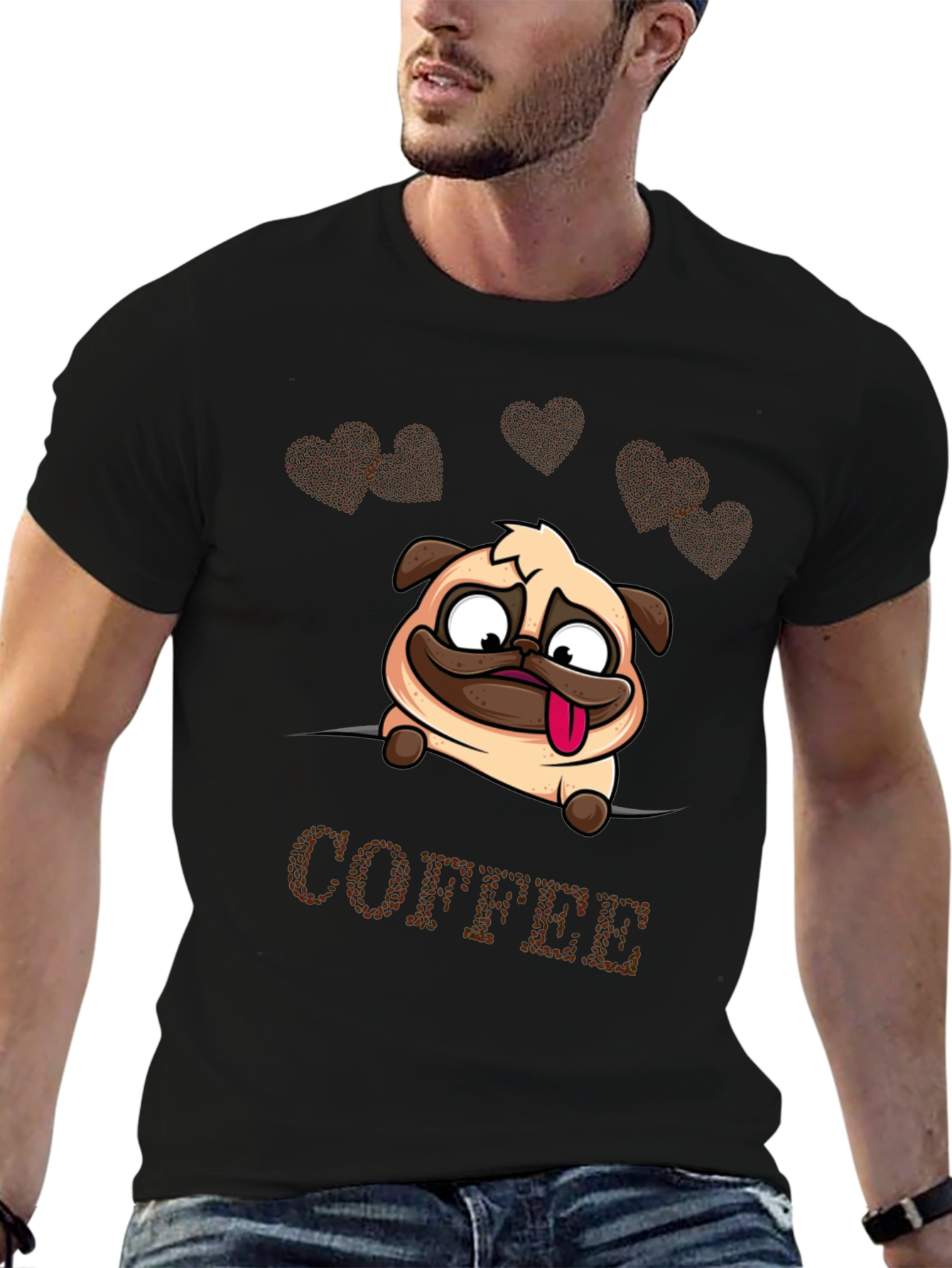 Funny Pug Coffee Lover T-Shirt