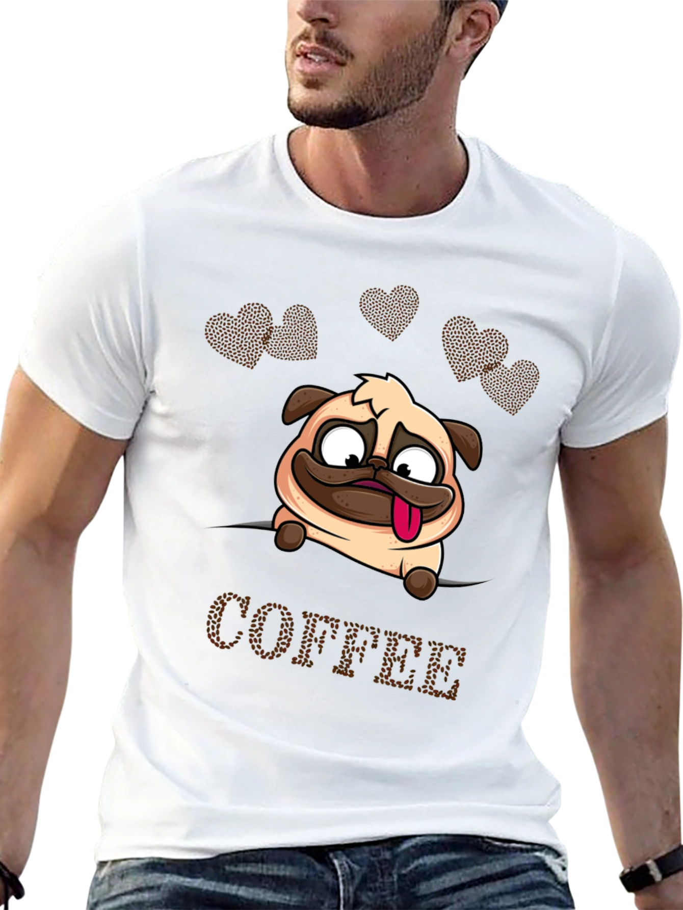 Funny Pug Coffee Lover T-Shirt