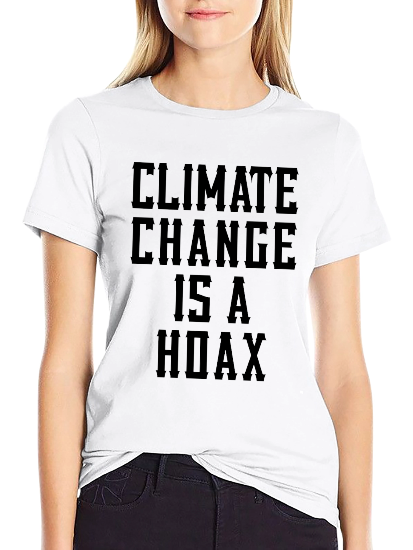 Climate Change Hoax Graphic Tee - Black