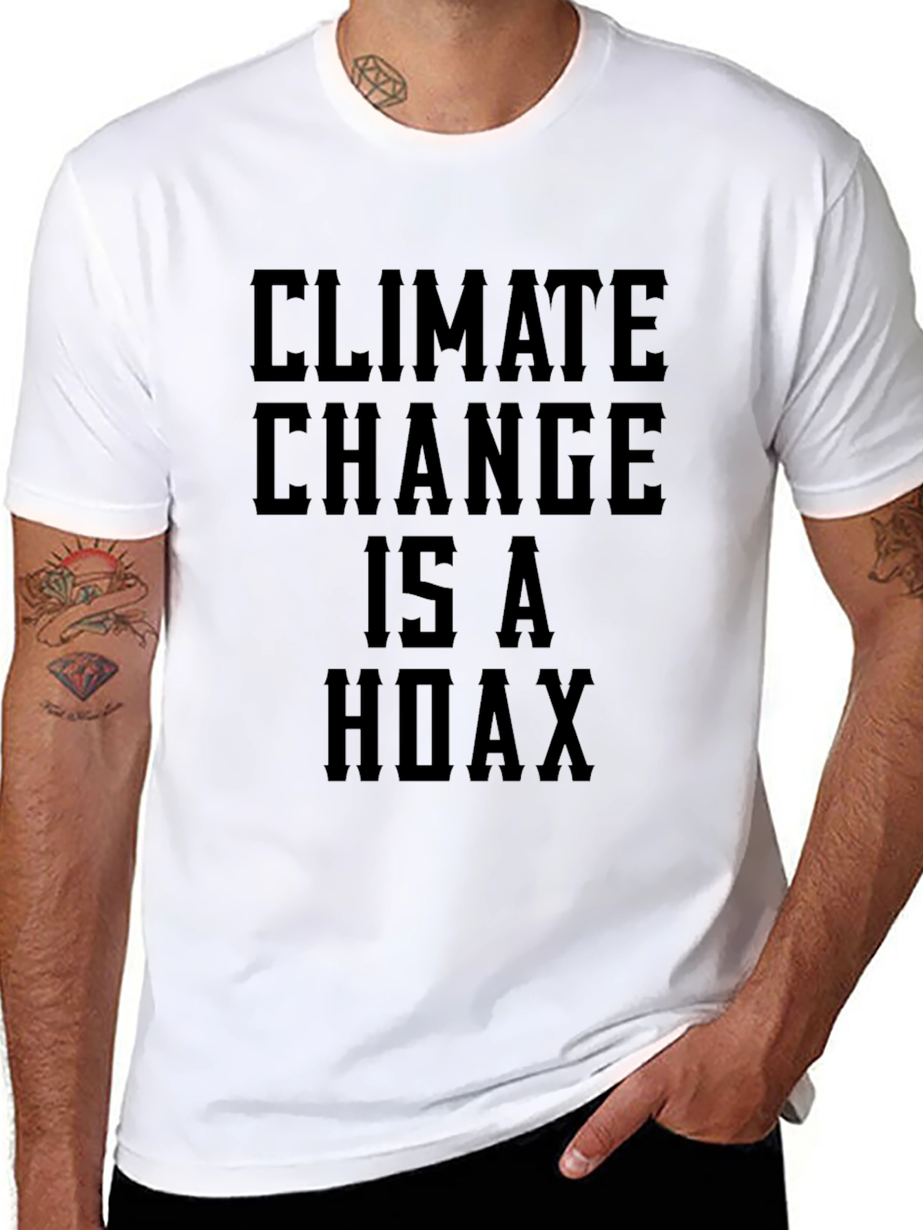 Climate Change Hoax Graphic Tee - Black