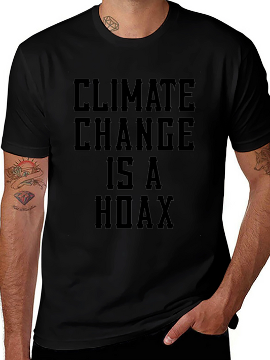 Climate Change Hoax Graphic Tee - Black