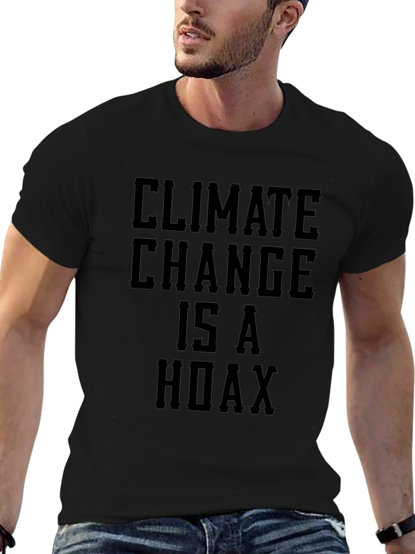 Climate Change Hoax Graphic Tee - Black
