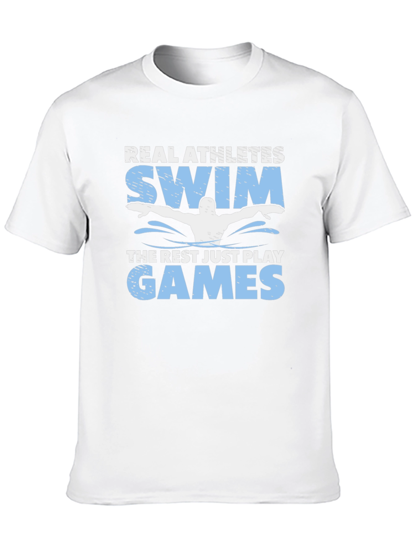 Real Athletes Swim T-Shirt - Funny Swimmer Tee