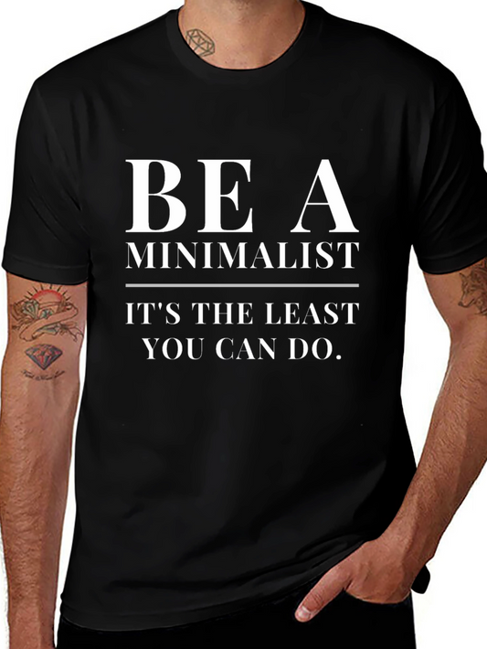 Minimalist Slogan Black T-Shirt