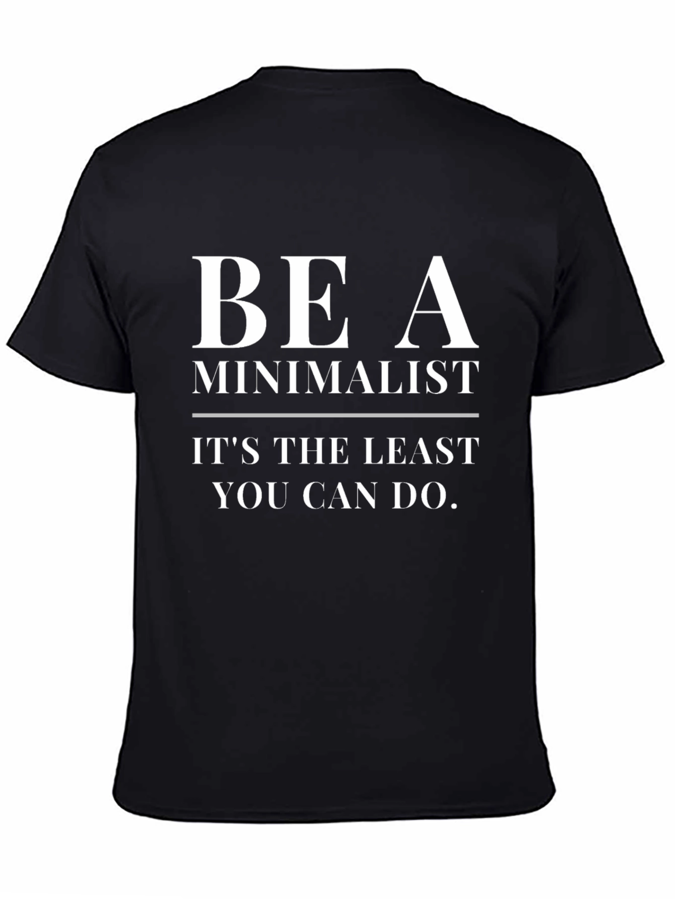 Minimalist Slogan Black T-Shirt