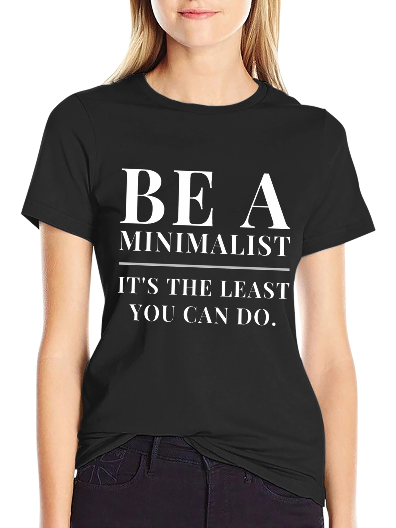 Minimalist Slogan Black T-Shirt