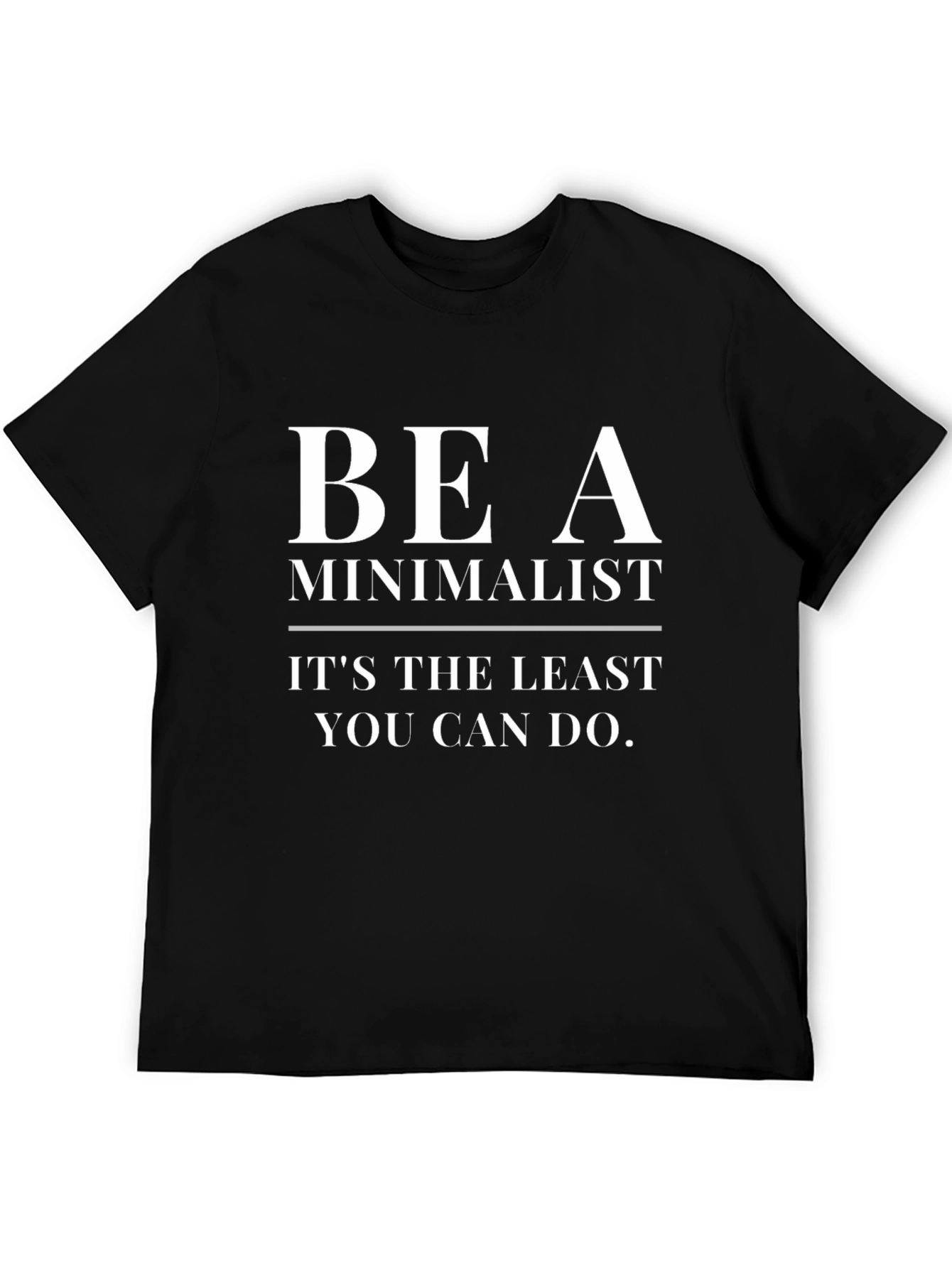 Minimalist Slogan Black T-Shirt