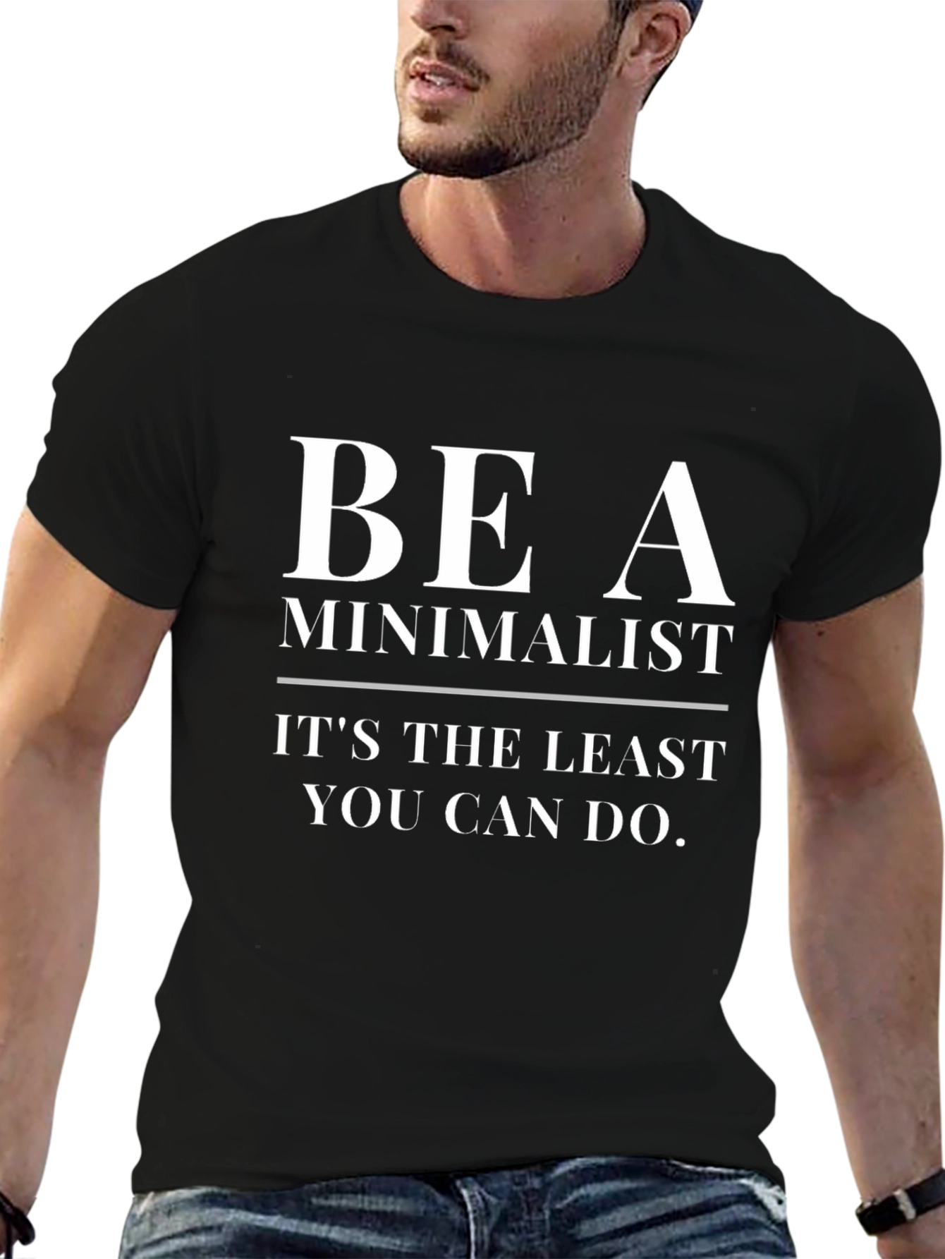 Minimalist Slogan Black T-Shirt