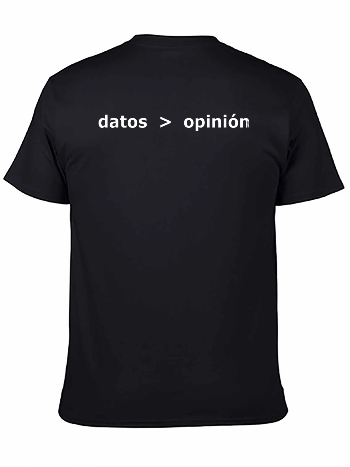 Data Over Opinion Black Graphic Tee