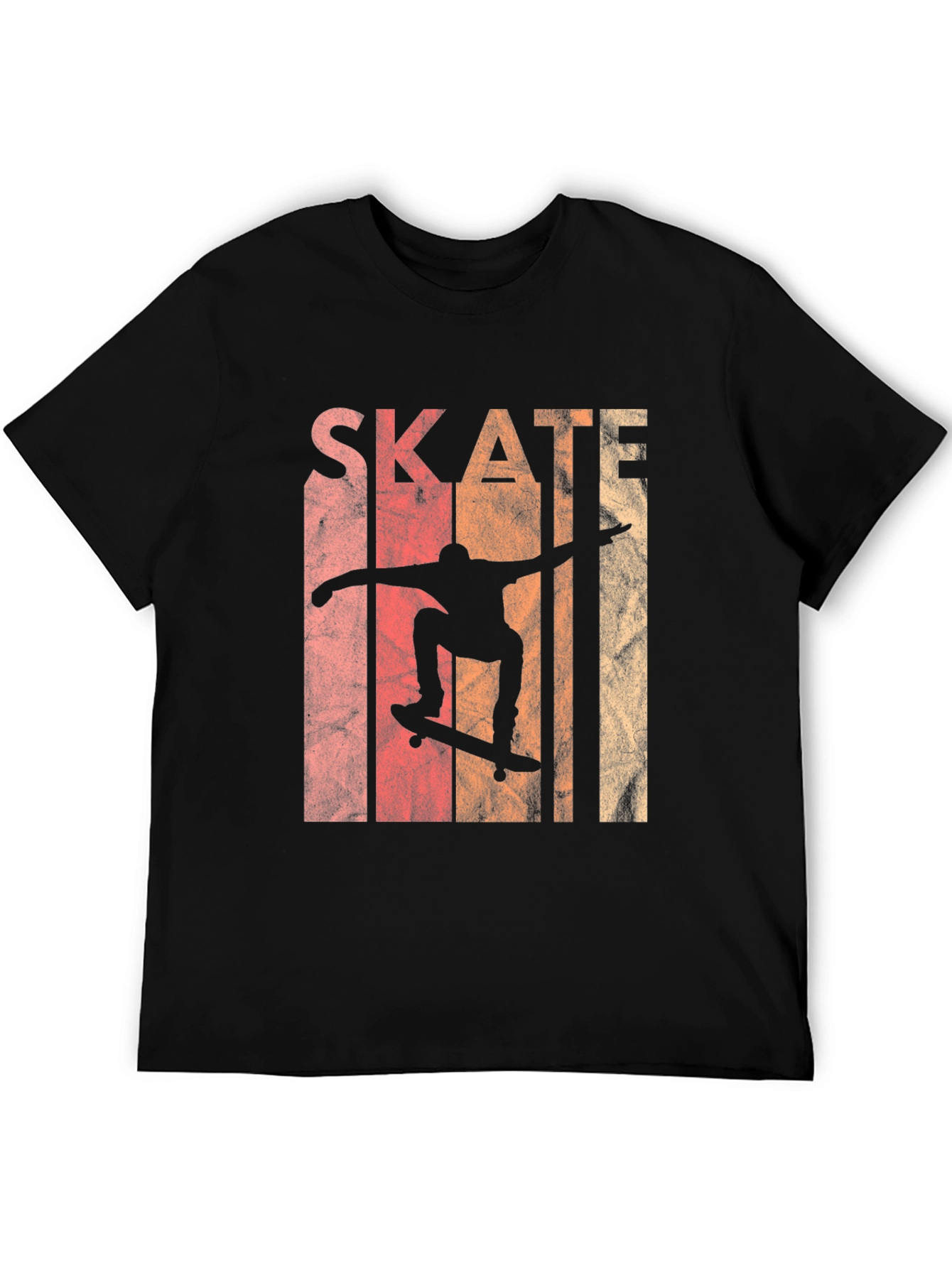 Retro Skateboarding T-Shirt - Black Tee