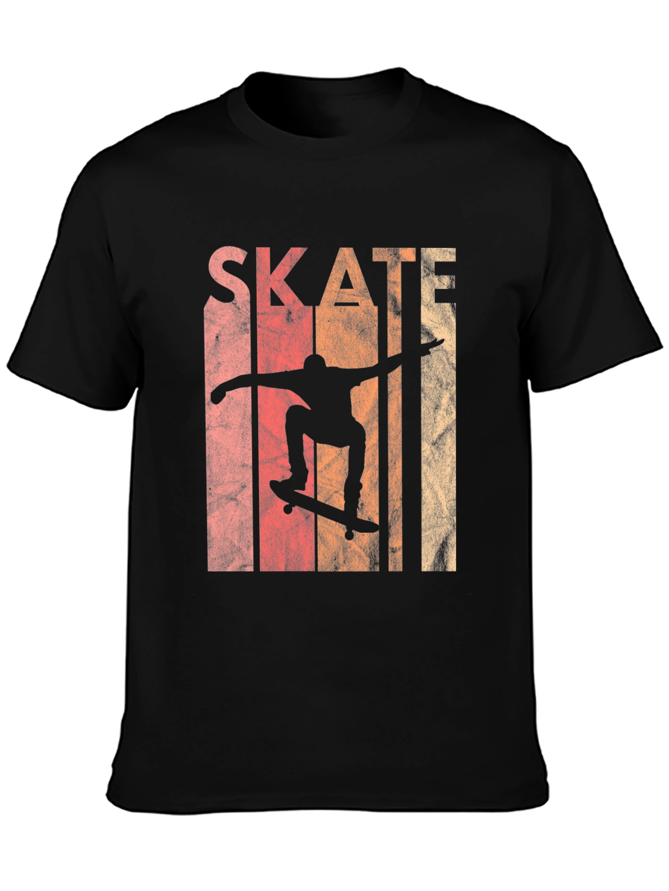 Retro Skateboarding T-Shirt - Black Tee
