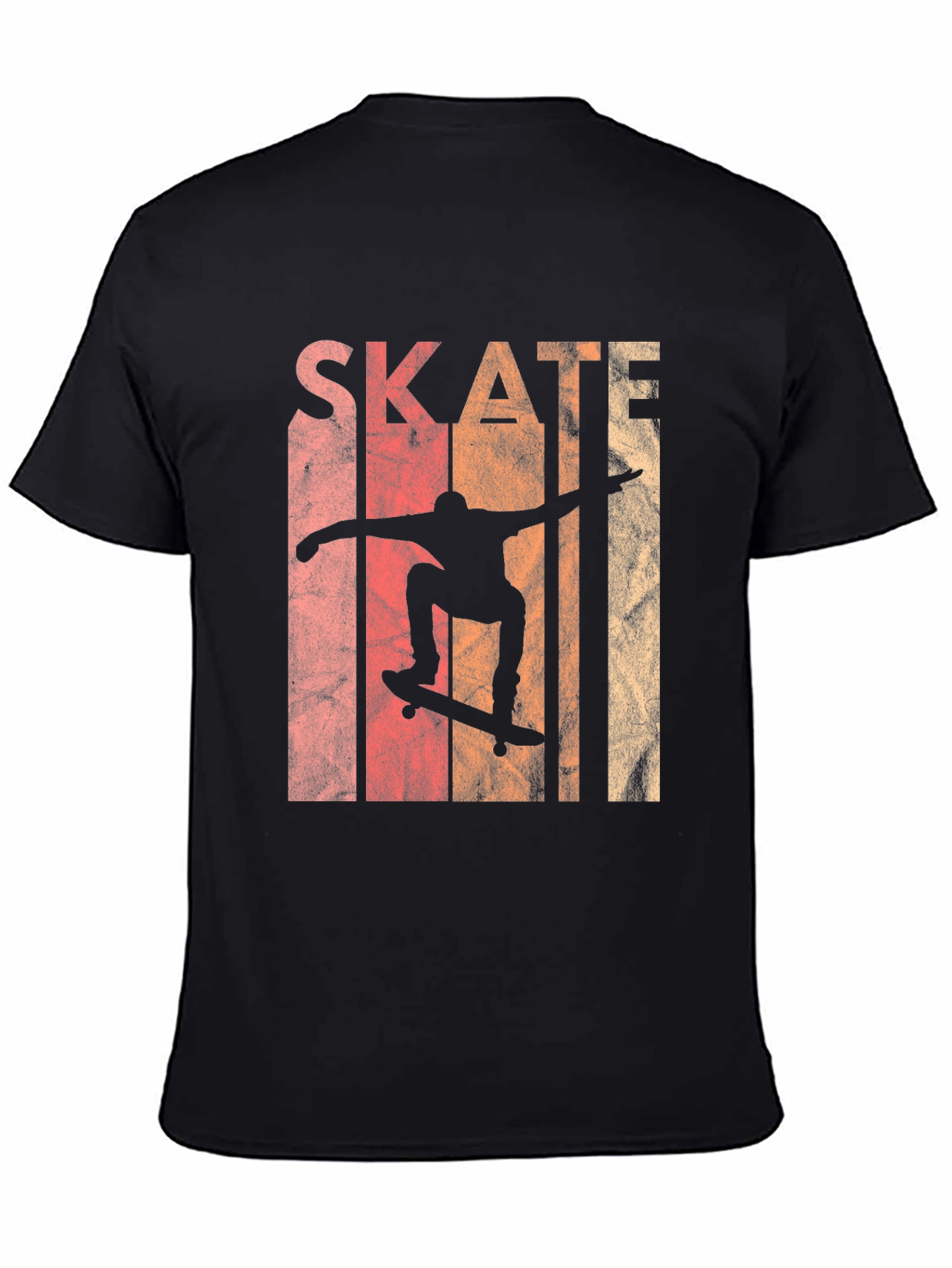 Retro Skateboarding T-Shirt - Black Tee