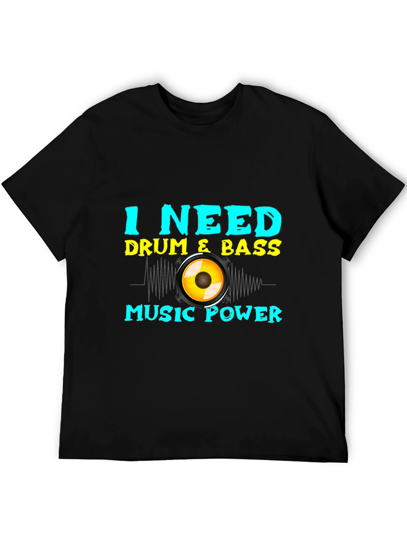 Drum & Bass Music Power Black Tee