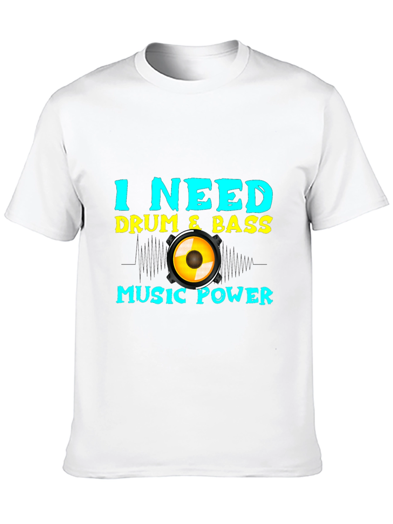 Drum & Bass Music Power Black Tee
