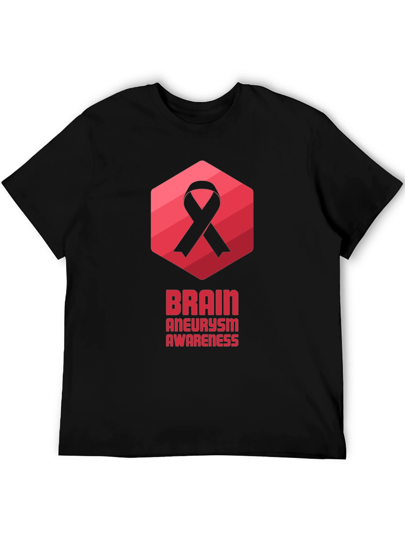 Brain Aneurysm Awareness Black T-Shirt