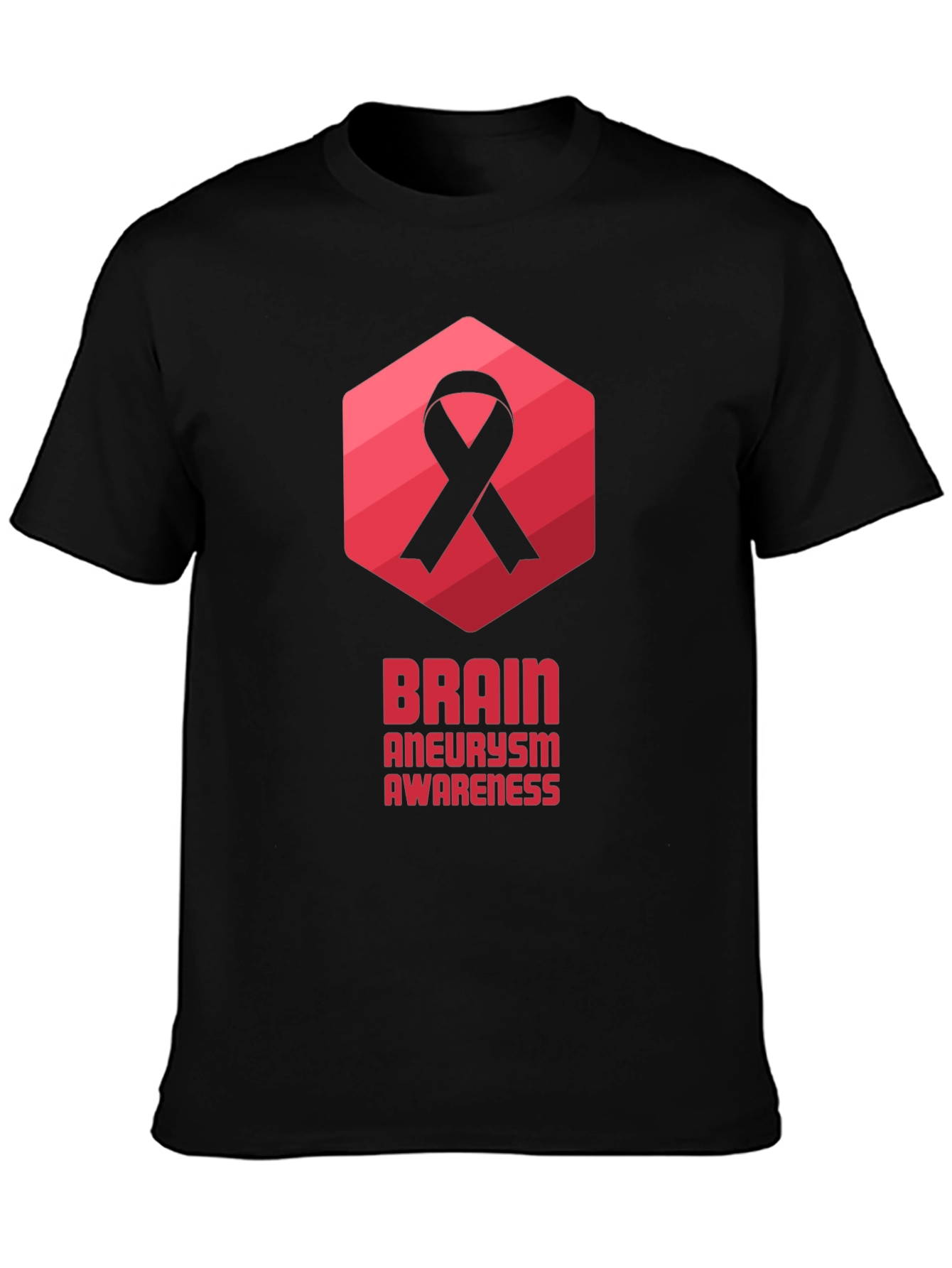 Brain Aneurysm Awareness Black T-Shirt