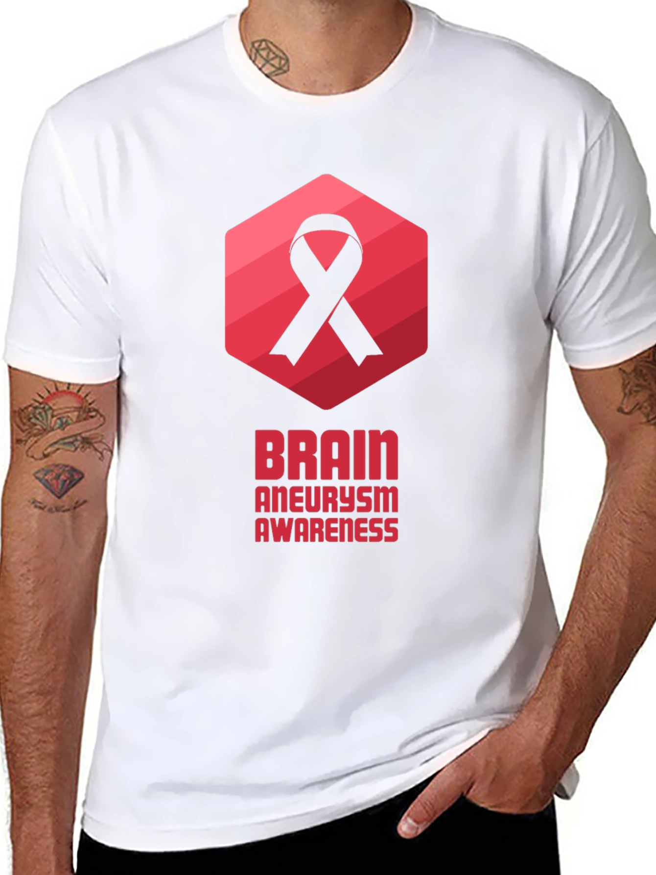 Brain Aneurysm Awareness Black T-Shirt