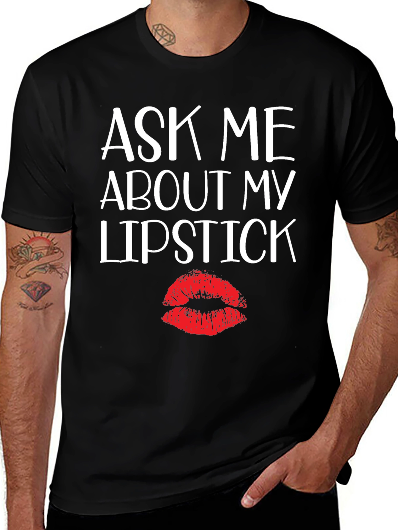 Ask Me About My Lipstick Graphic Tee
