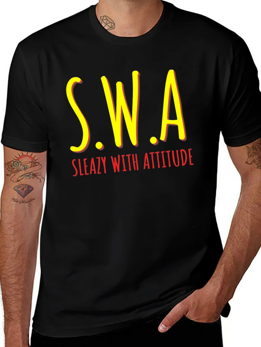 S.W.A Sleazy With Attitude Black T-Shirt