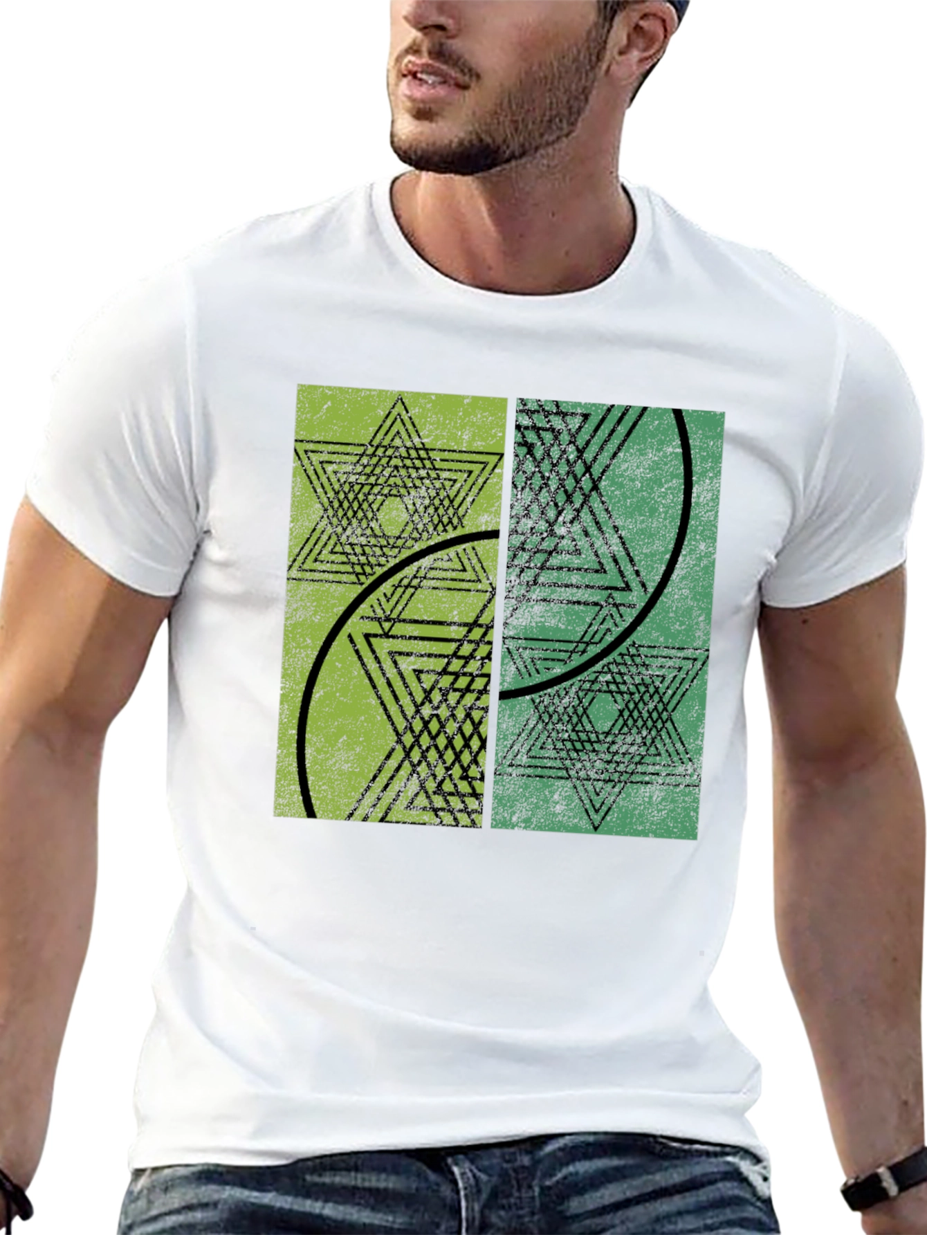 Geometric Star Graphic T-Shirt - Unique Design