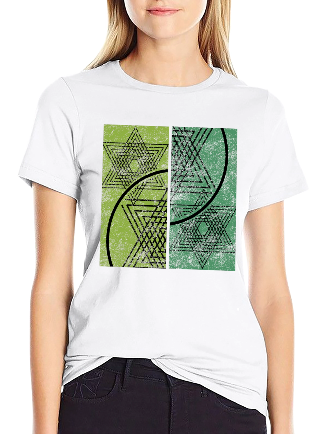 Geometric Star Graphic T-Shirt - Unique Design
