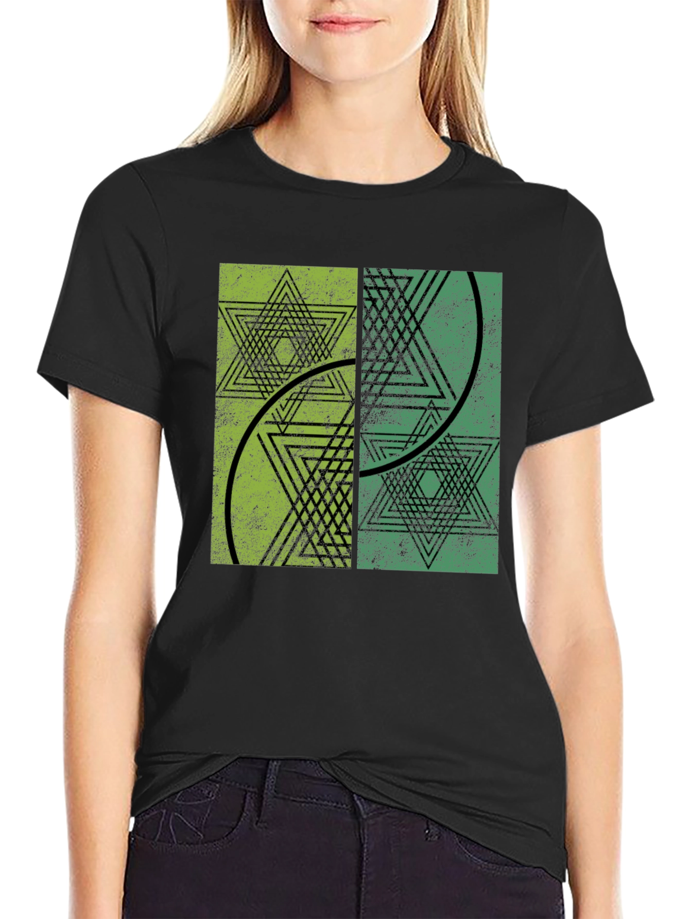 Geometric Star Graphic T-Shirt - Unique Design