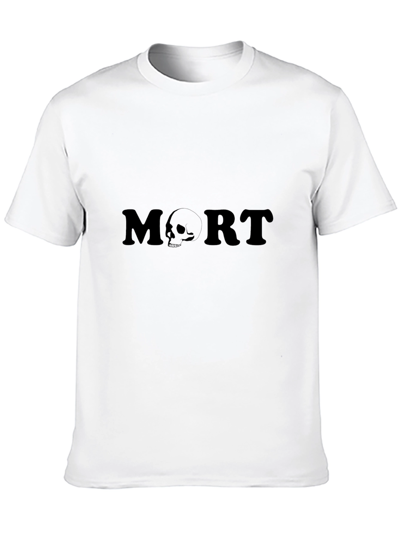Mens Black Mort Skull Graphic T-Shirt