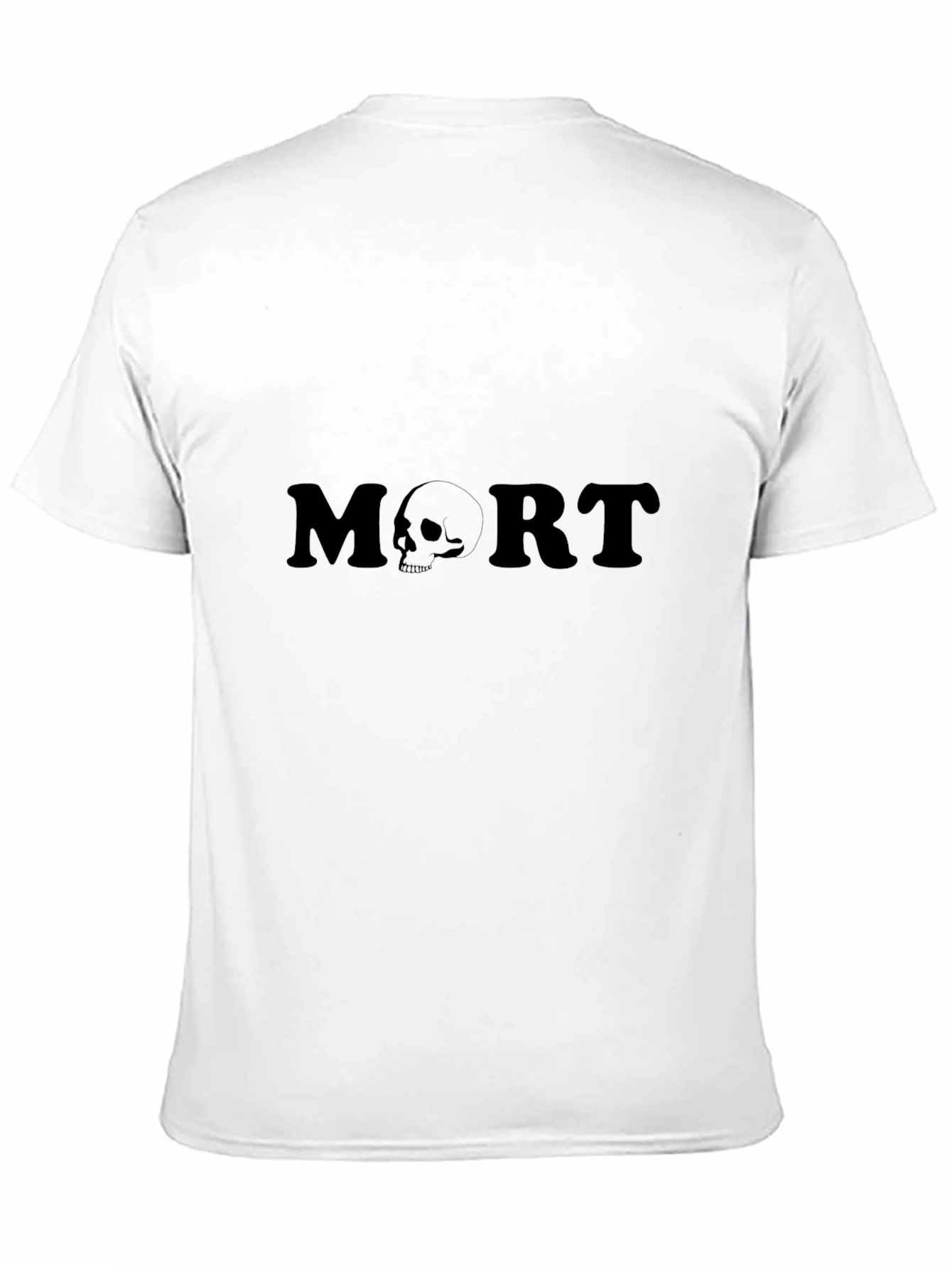 Mens Black Mort Skull Graphic T-Shirt