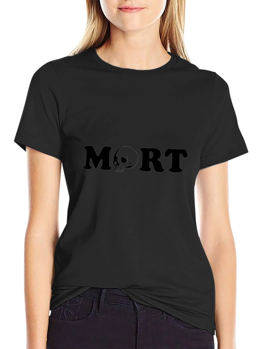 Mens Black Mort Skull Graphic T-Shirt