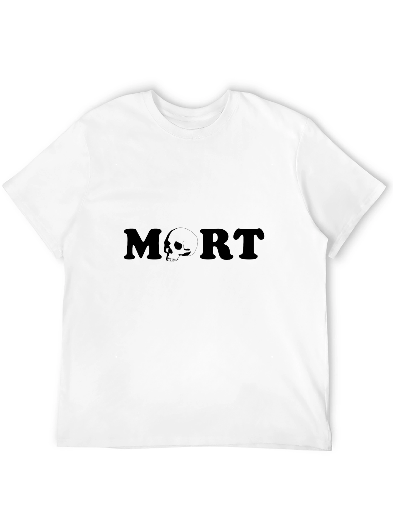 Mens Black Mort Skull Graphic T-Shirt