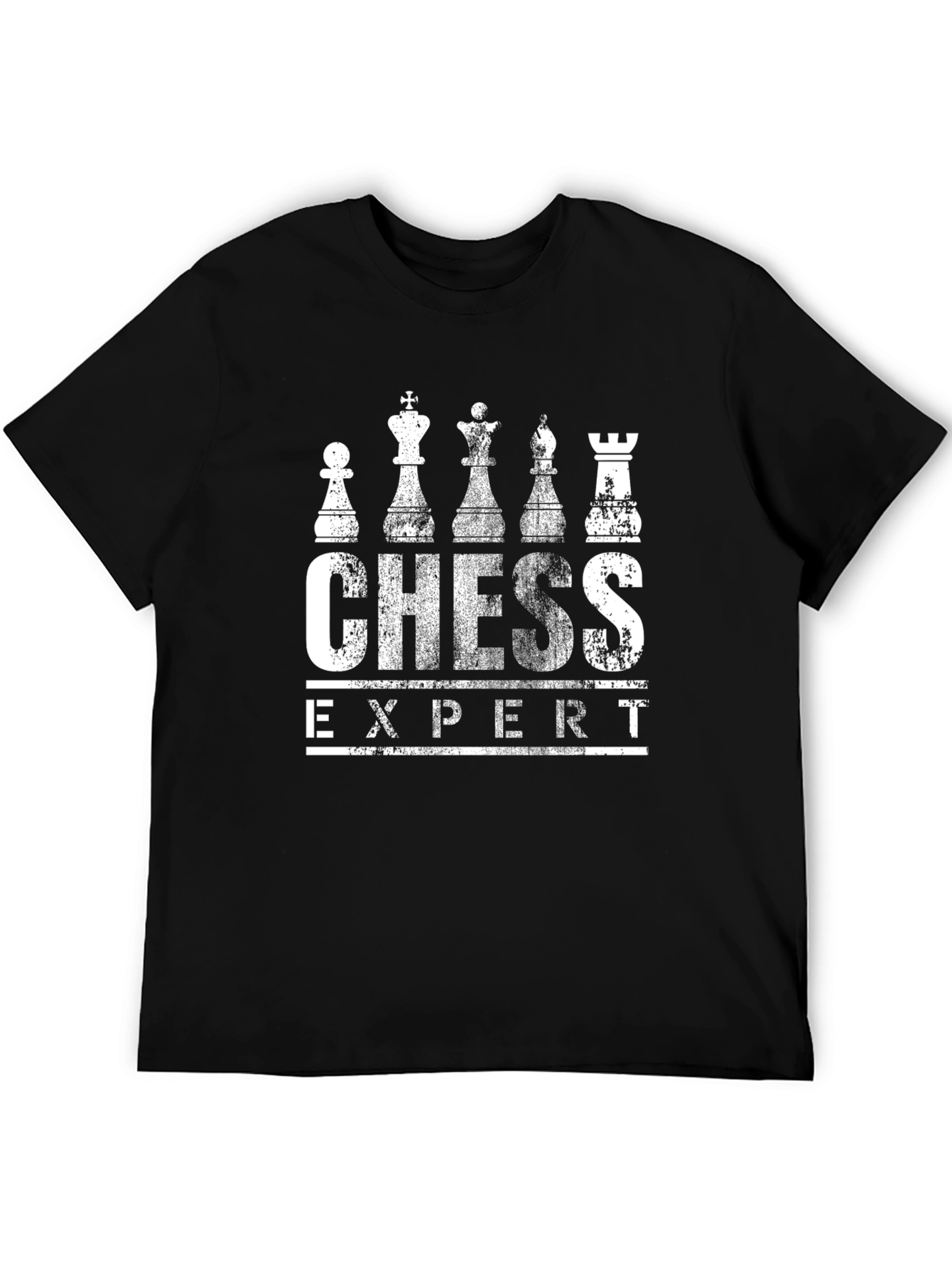 Chess Expert Graphic T-Shirt - Black Cotton Tee