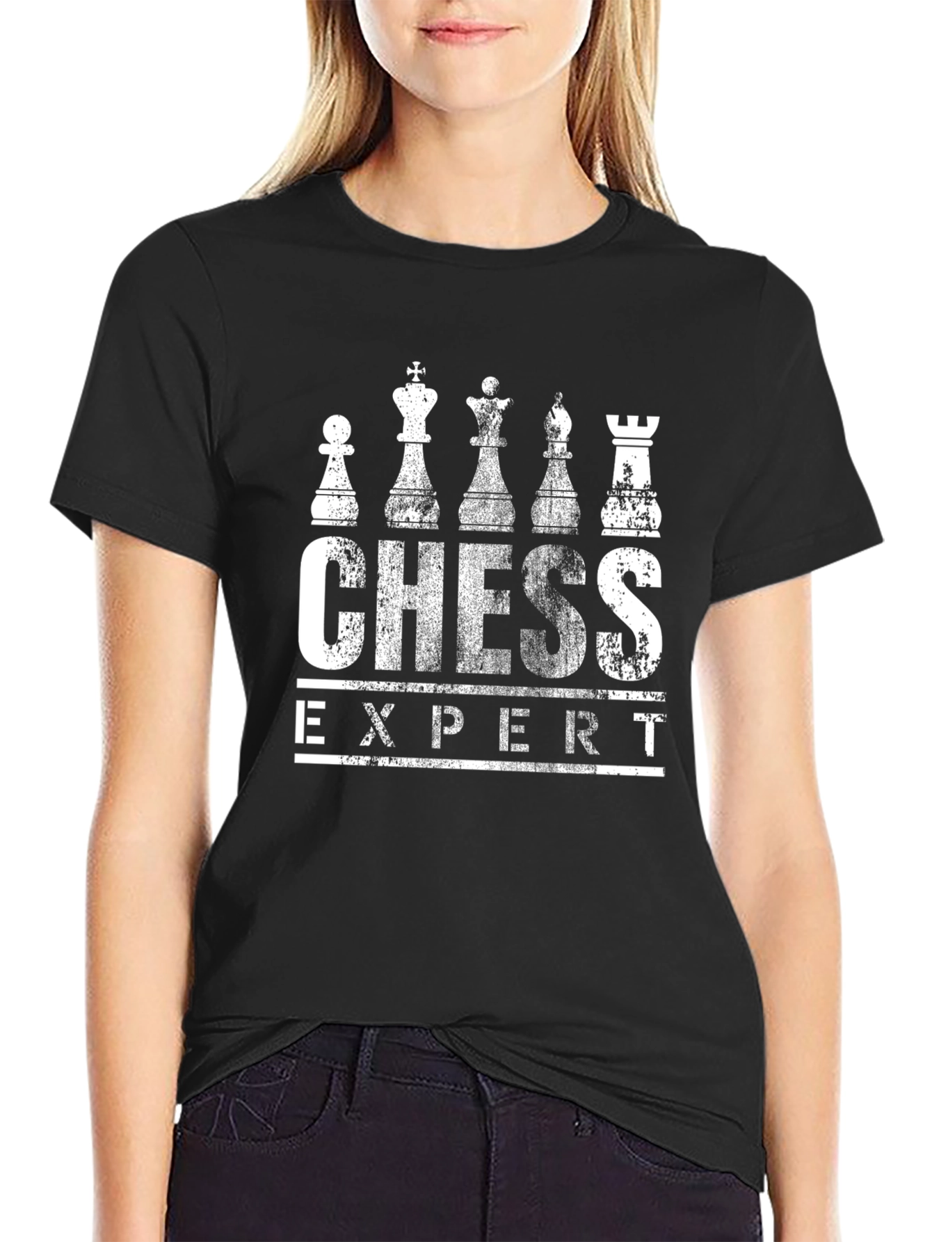 Chess Expert Graphic T-Shirt - Black Cotton Tee