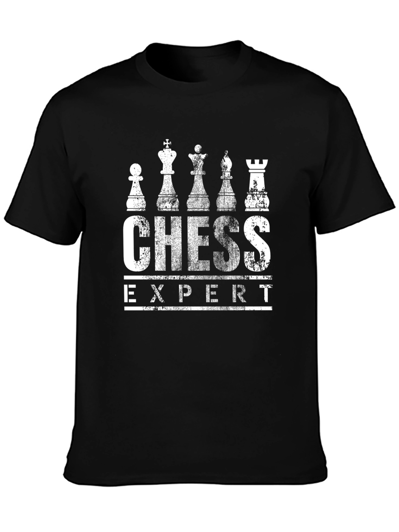 Chess Expert Graphic T-Shirt - Black Cotton Tee