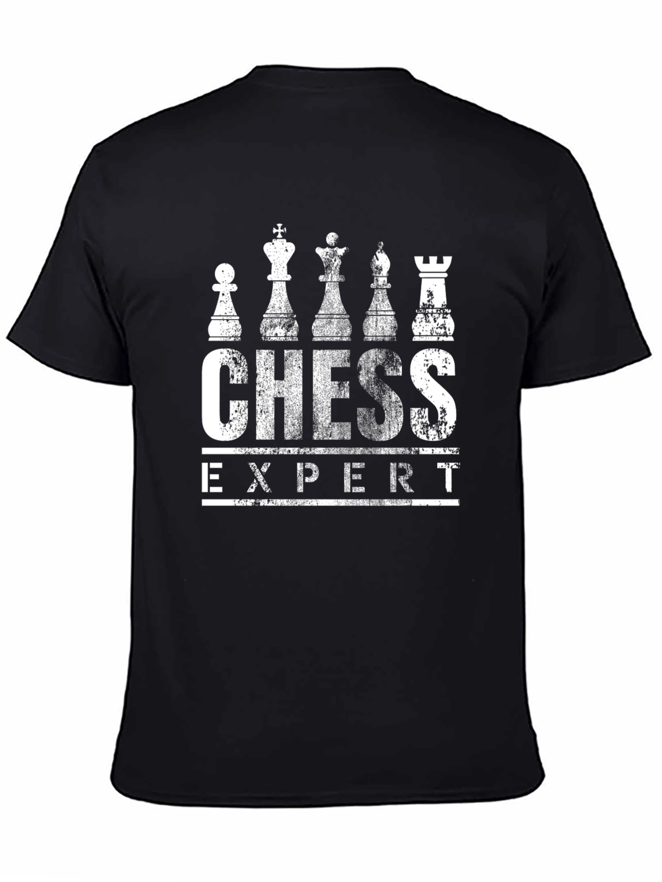 Chess Expert Graphic T-Shirt - Black Cotton Tee