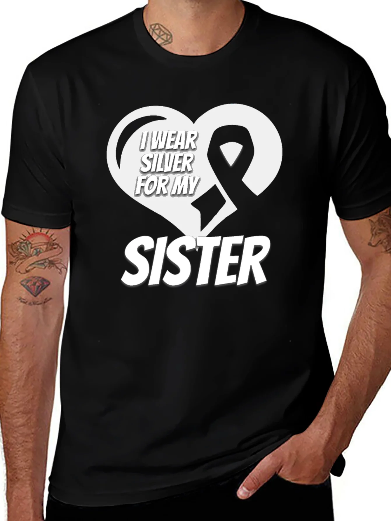I Wear Silver for My Sister T-Shirt