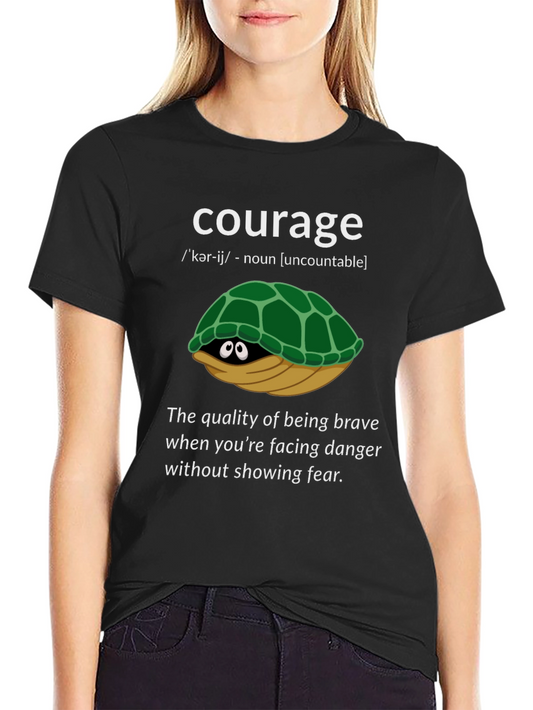 Courage Turtle Graphic T-Shirt - Definition Tee