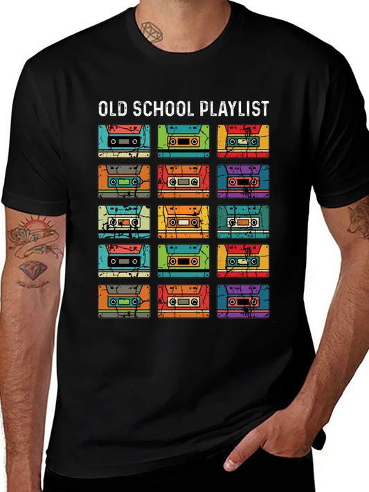 Old School Playlist Cassette Tape T-Shirt