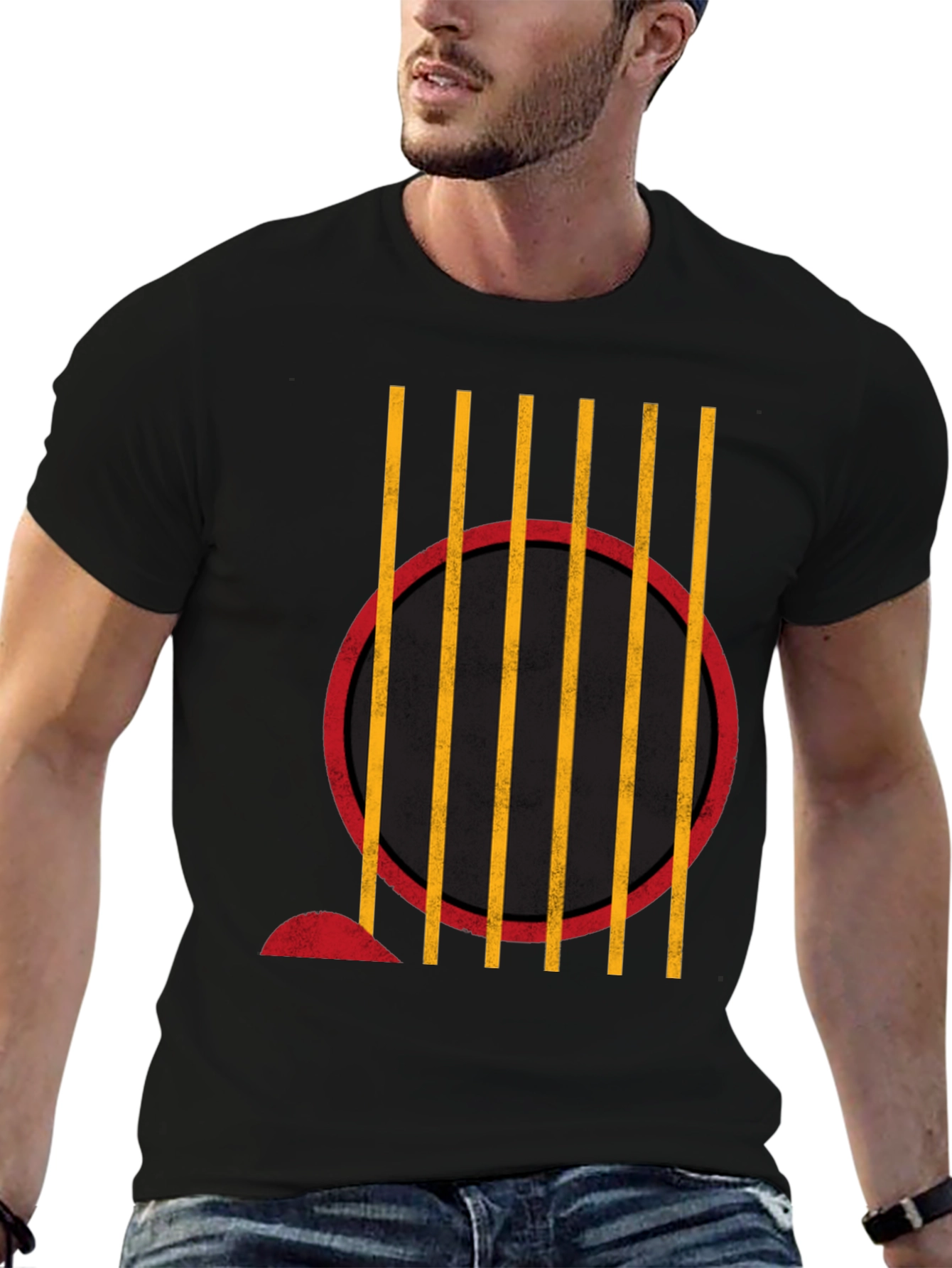 Abstract Graphic Print Crew Neck T-Shirt