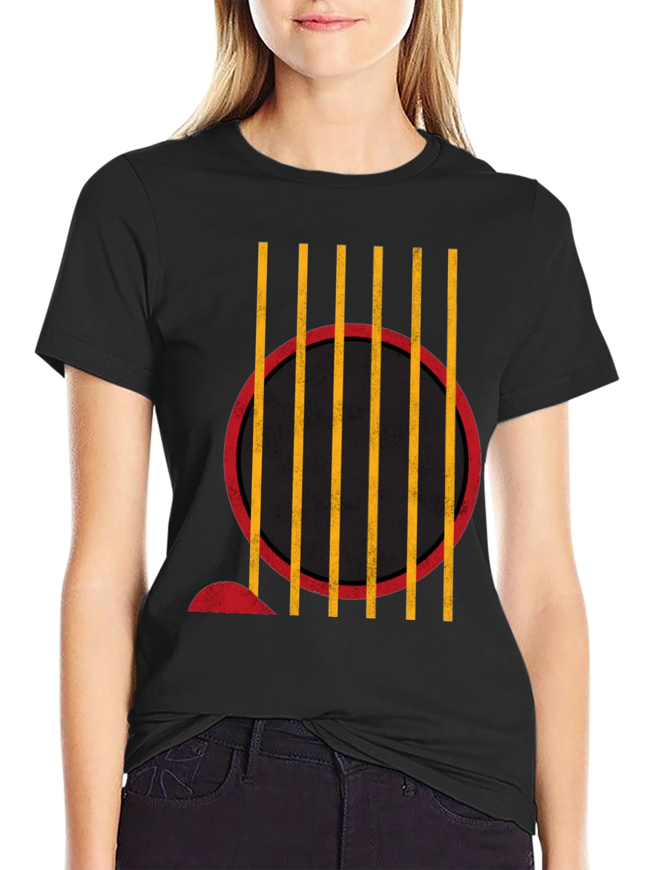 Abstract Graphic Print Crew Neck T-Shirt
