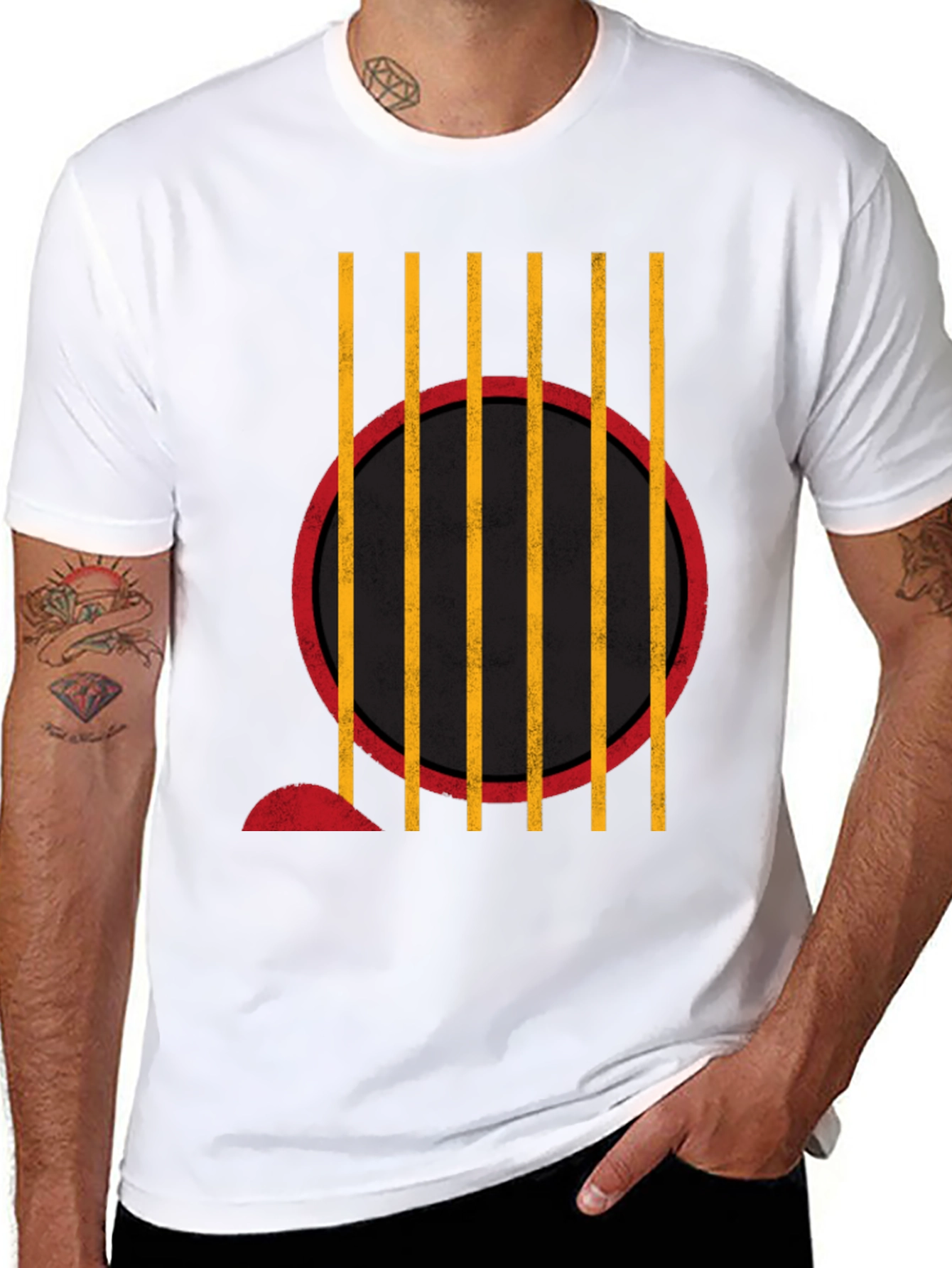 Abstract Graphic Print Crew Neck T-Shirt