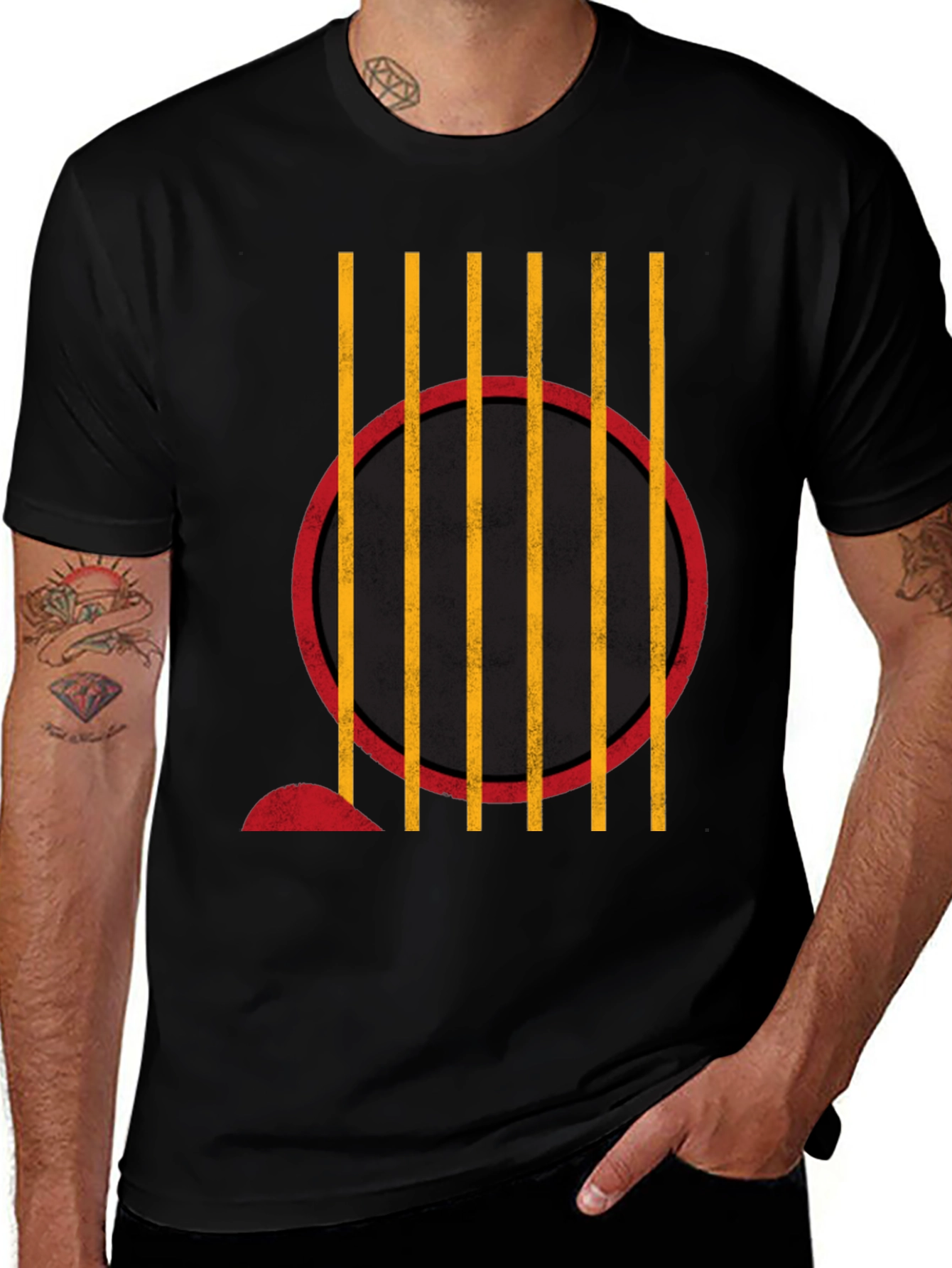 Abstract Graphic Print Crew Neck T-Shirt