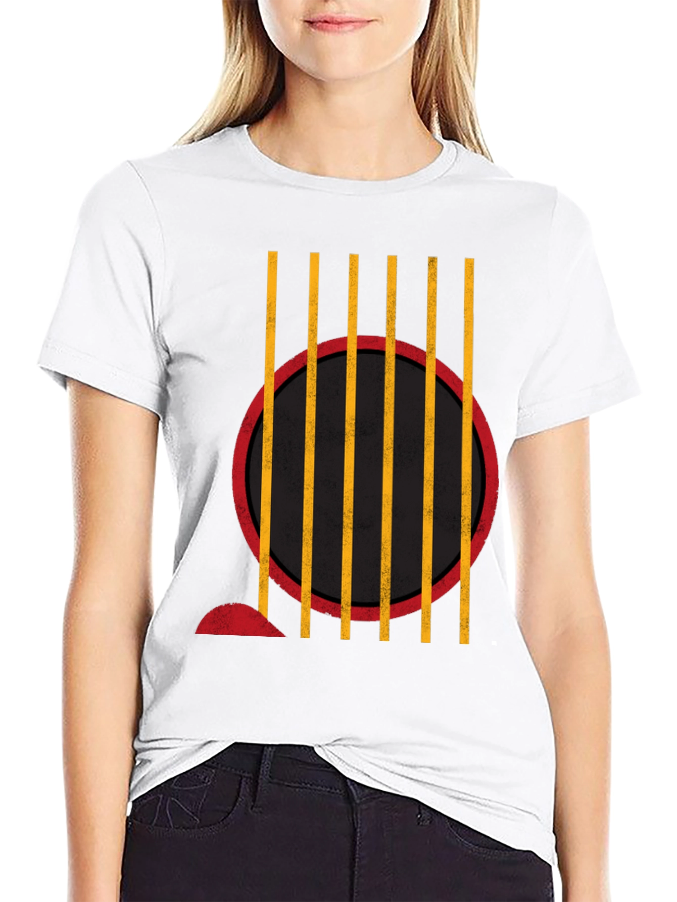 Abstract Graphic Print Crew Neck T-Shirt