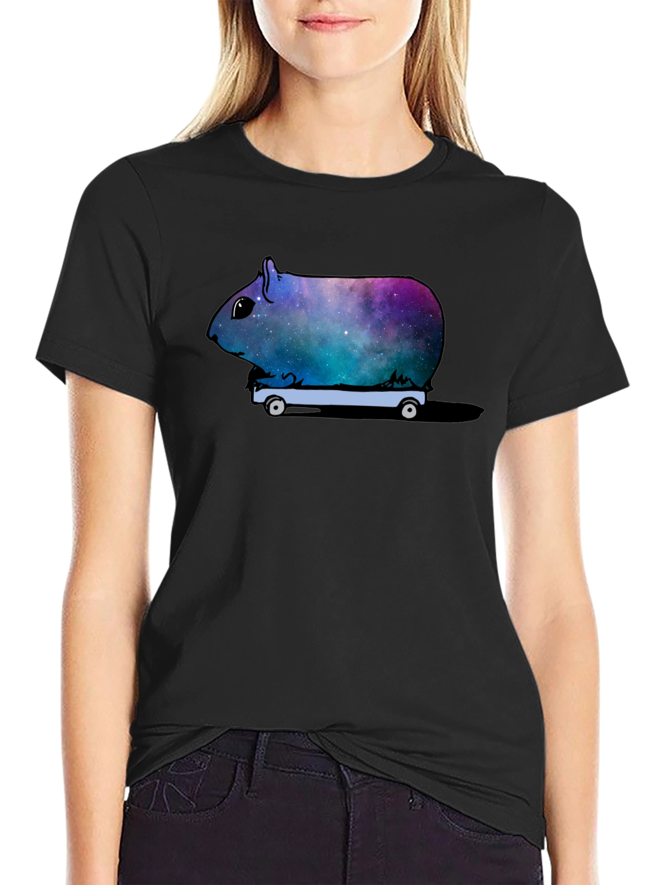 Cosmic Guinea Pig On Wheels T-Shirt